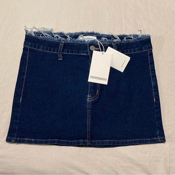 Peppermayo Kirryn Micro Mini Denim Skirt - Picture 1 of 8